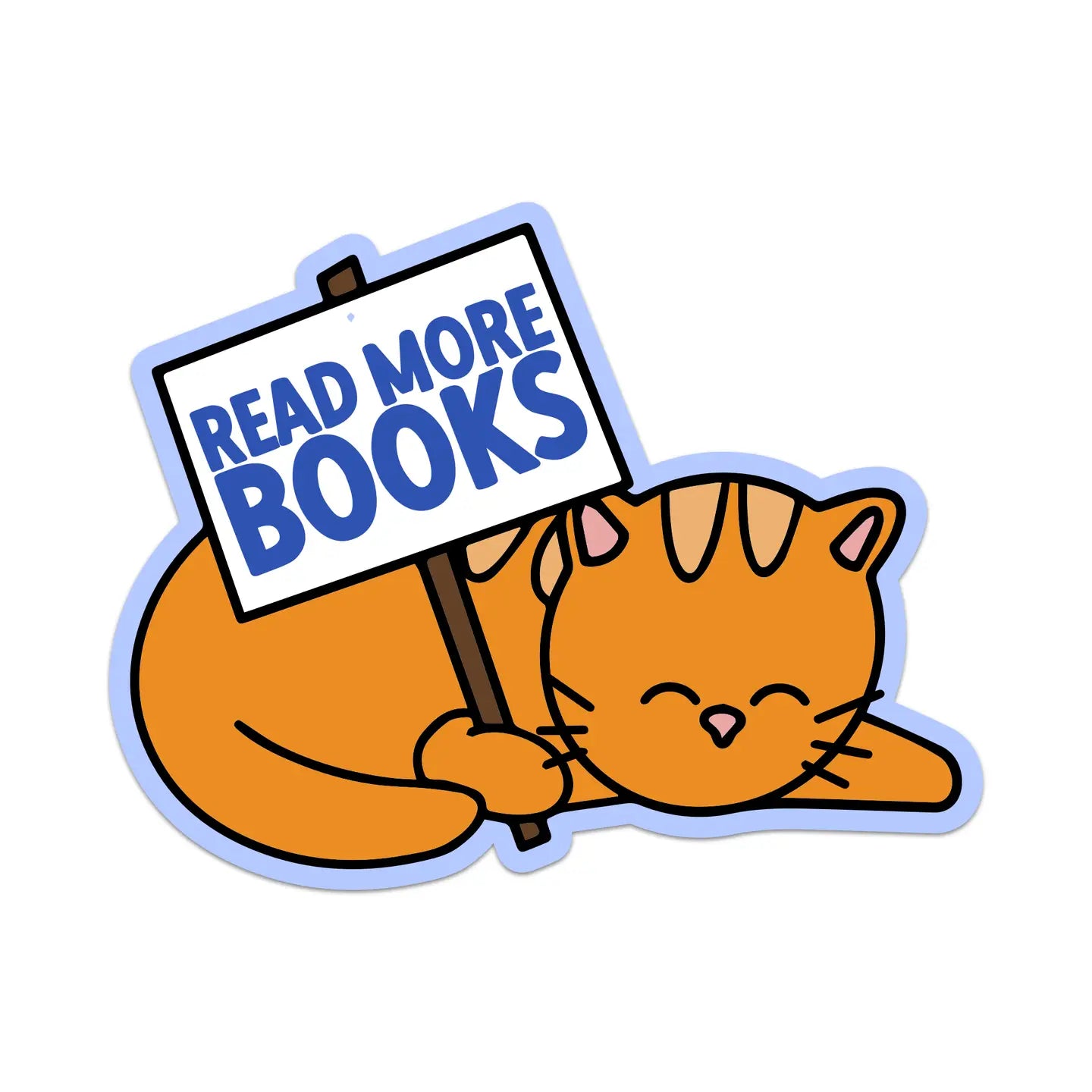 Read More Books Cat Sticker