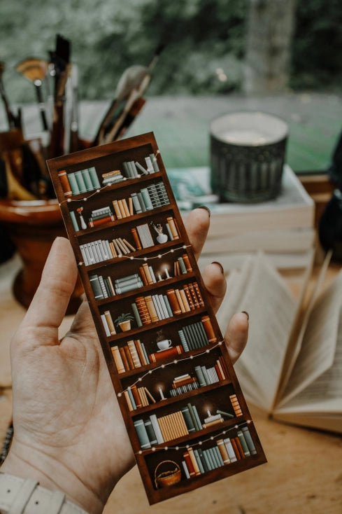 Dark Academia Bookshelf Bookmark