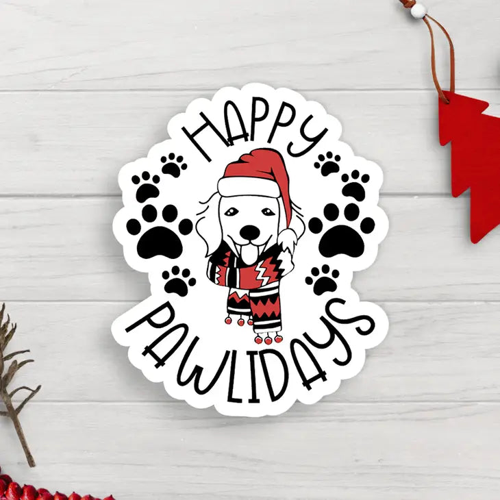 Happy Pawlidays Sticker