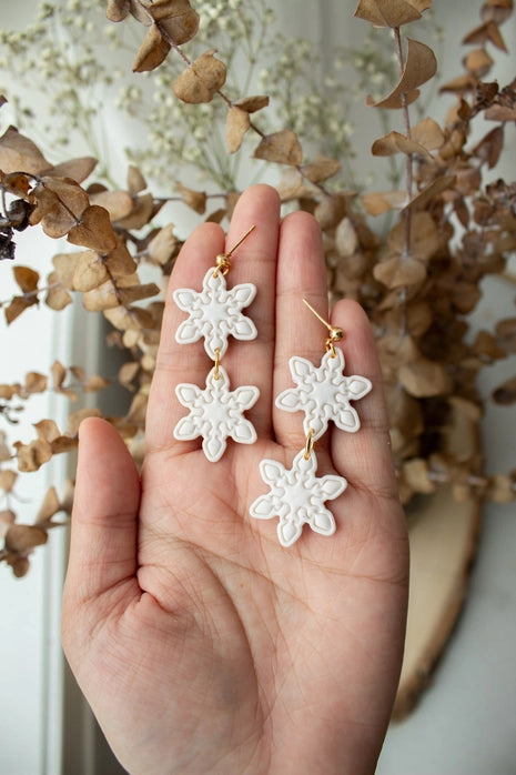 Sparkle Snowflake Dangles