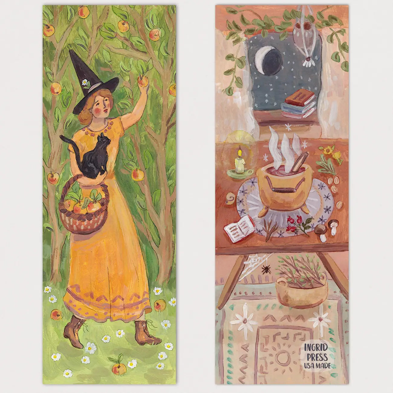 Country Witch Double-Sided Bookmark