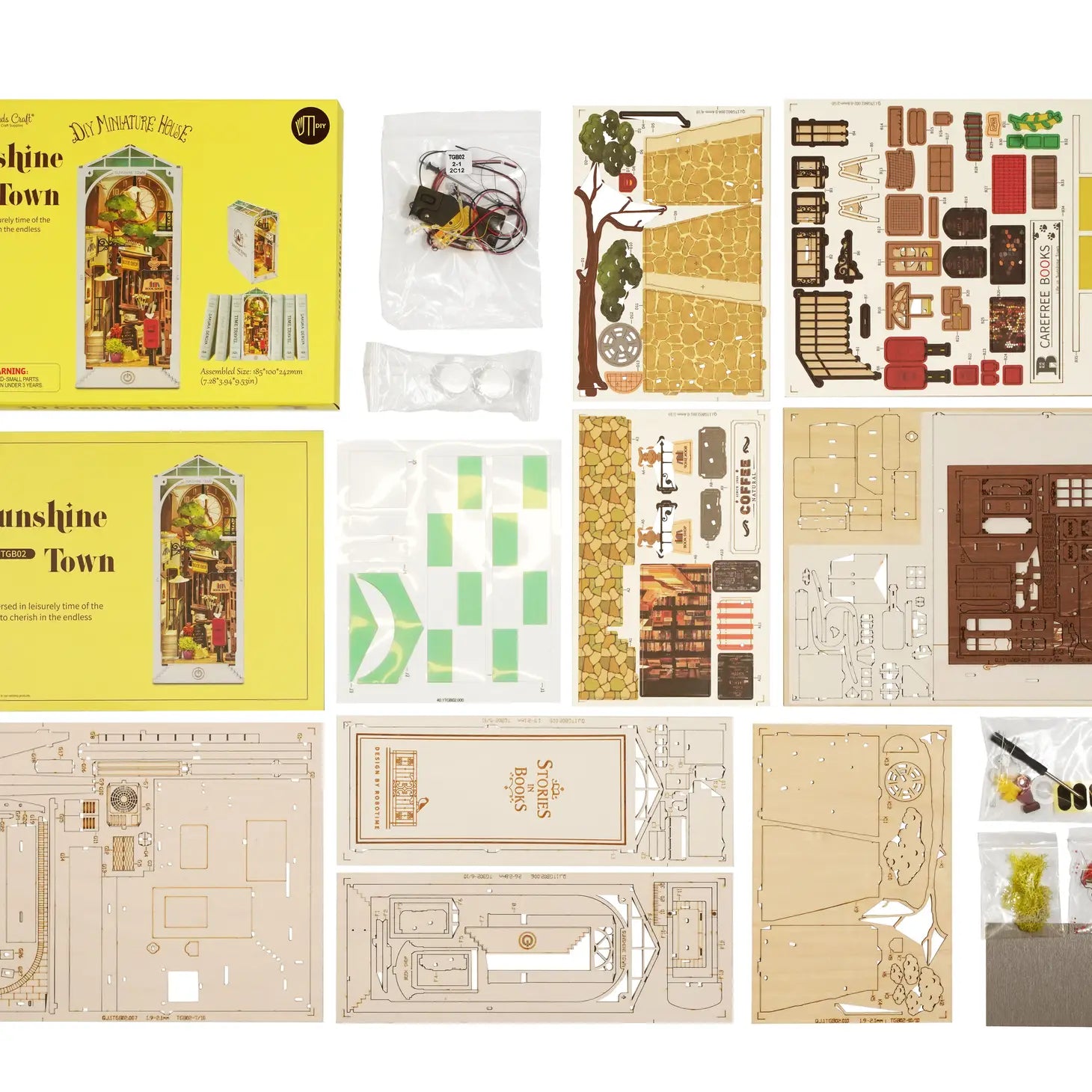 Diy Miniature House Book Nook Kit: Sunshine Town