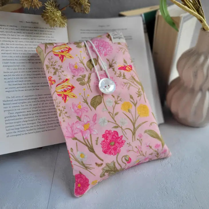 Pink Florals Hardcover Book Sleeve