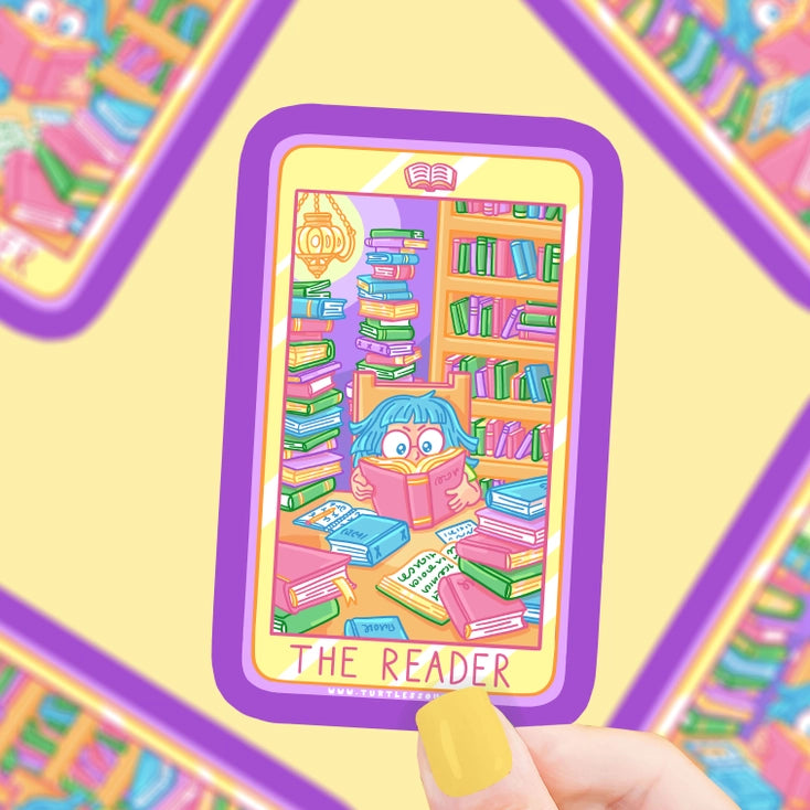 The Library Reader Tarot Card Sticker