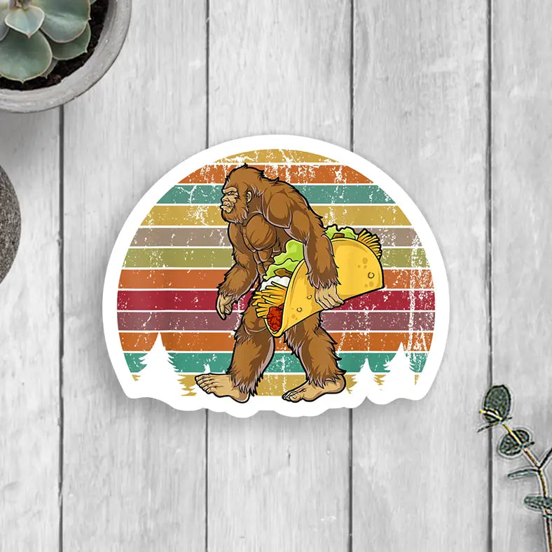 Bigfoot Taco Vinyl Sticker